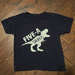 Five-A Saurus T- Shirt. Size XS (5/6)